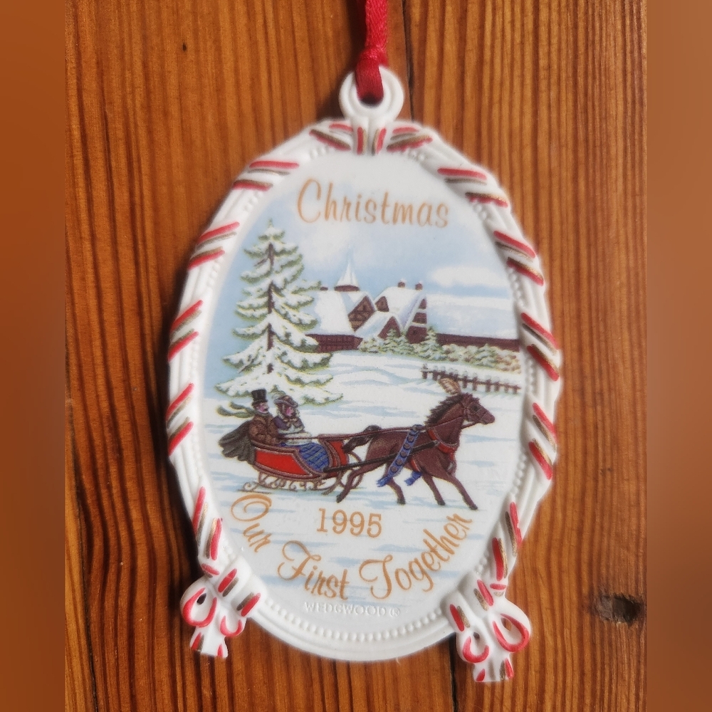 VTG Wedgwood 1st Christmas Ornament 1995
